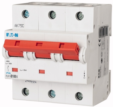 EATON 0000248040 Автоматический выключатель 100А, кривая отключения С, 3 полюса, откл.способность 20кА