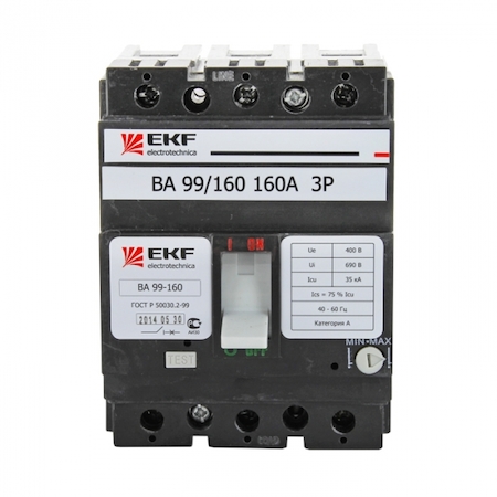 MCCB99-160-50 ВА-99  160/50А 3P 35кА EKF