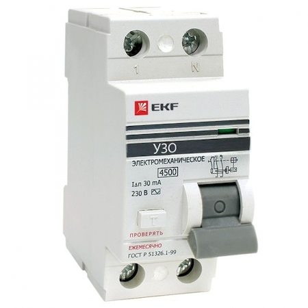elcb-2-50-100-em-pro УЗО 2P  50А 100мА тип АС эл-мех ВД-100 EKF