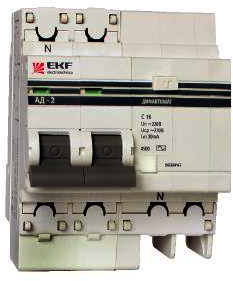 EKF DA32-63-300 Диф. автомат 2П 63А 300мА АД-32 ЭКФ