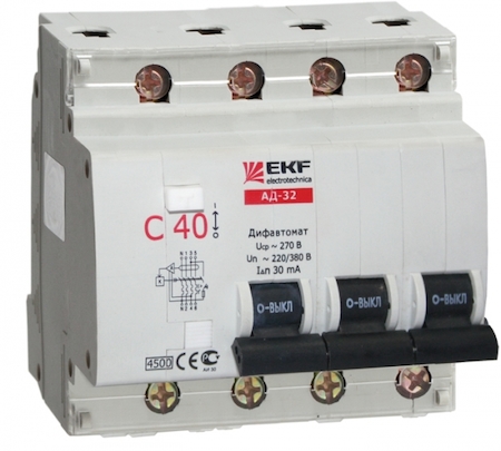 DA32-32-30-4P АД-32 4P 32А/30мА EKF