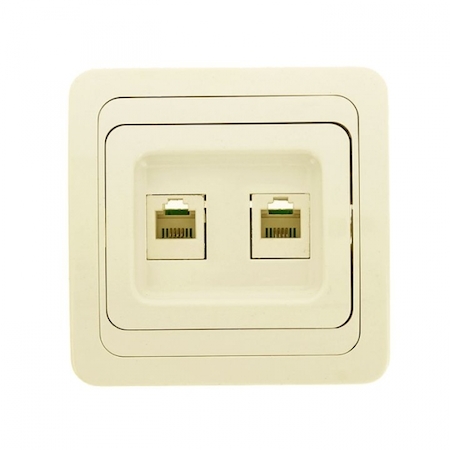 EEK00-135-20 Розетка RJ-45+Phone беж. Лондон EKF PROxima