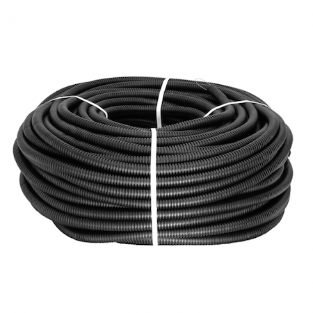 tpnd-25h Труба гофр. ПНД Plast с зондом d25мм (50м.) черная (тяжелая) EKF