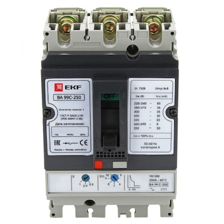 MCCB99C-250-250 ВА-99C (Compact NS) 250/250А 3P 45кА EKF