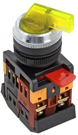 psw-anlc-3p-o-380 Переключатель ANLC-22 3P желтый с подсветкой 380В NO+NC EKF PROxima
