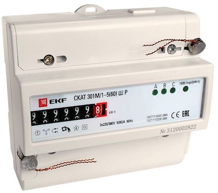 30102P Счетчик электрической энергии СКАТ 301М/1 - 5(60) Ш Р EKF PROxima