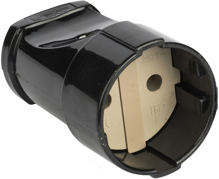 ASG10-30 Гнездо штепсельное б/з черн. 10А 250В EKF PROxima