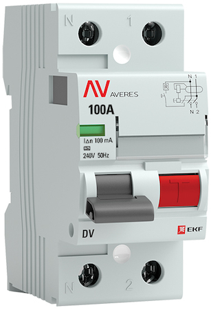 rccb-2-100-100-a-av Устройство защитного отключения DV 2P 100А/100мА (A) EKF AVERES