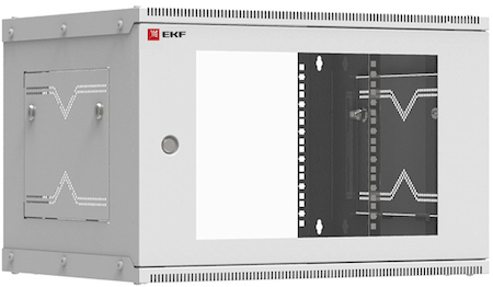 ITB6G350D Шкаф телекоммуникационный настенный разборный 6U (600х350) дверь стекло, Astra серия EKF PROxima