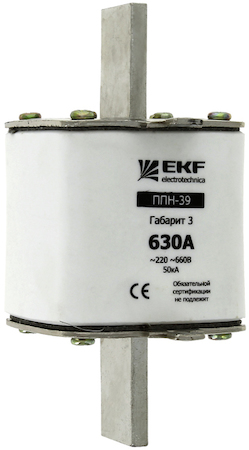 fus-39/630/500 Плавкая вставка ППН-39 630/500А габарит 3 EKF PROxima