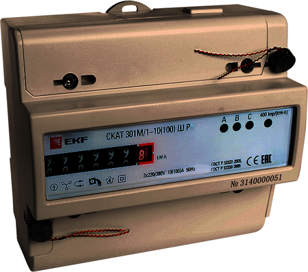 30104P Счетчик электрической энергии СКАТ 301М/1 - 10(100) Ш Р EKF PROxima