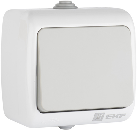 EFV10-021-30-54 Мурманск Выключатель 1 -клавишный 10А IP54 серый EKF