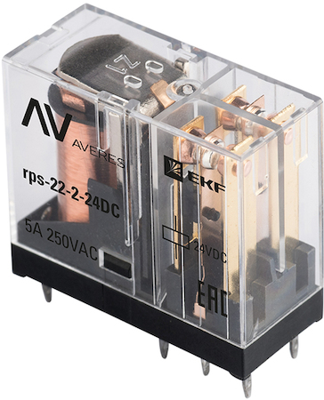 rps-22-2-24DC РП slim 22/2 5A 24В DC EKF AVERES
