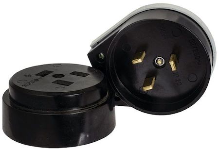 AS-250-O-03 Разъем РШ-ВШ 32А 250В 2P+PE (ОУ) карболитовый черный EKF PROxima