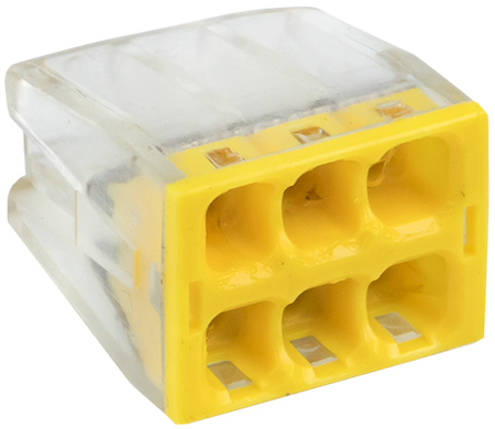 plc-smk-2273-246 Строительно-монтажная клемма СМК 2273-246 (с пастой) 6 отверстий 0,5-2.5мм2 (50шт.) EKF PROxima