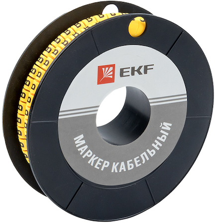 plc-KM-2.5-B Маркер кабельный 2,5 мм2 "B" (1000 шт.) (ЕС-1) EKF PROxima