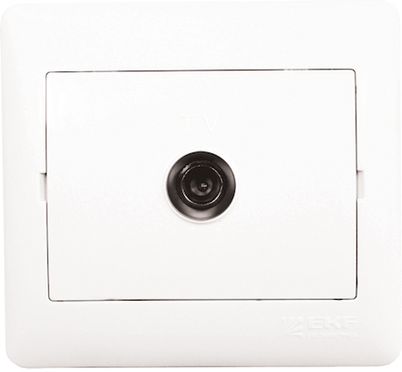 ELA00-027-10 Розетка TV 75Ом 1-мест. 5-862 Мгц бел. София EKF Simple