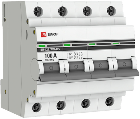 SL125-4-100-pro Выключатель нагрузки 4P 100А ВН-125 EKF PROxima