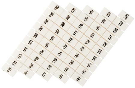 zb-st-1.5-150-200 Маркеры для JXB-ST 1,5 с нумерацией 150-200 (10 шт.) EKF PROxima