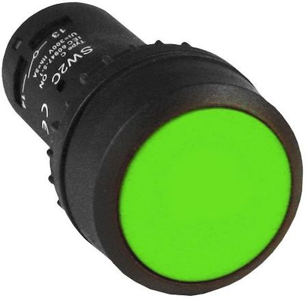 Фото EKF sw2c-11s-g Кнопка SW2C-11 возвратная зеленая NO+NC PROxima