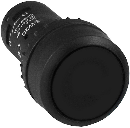 sw2c-11f Кнопка SW2C-11 с фиксацией черная NO+NC EKF PROxima