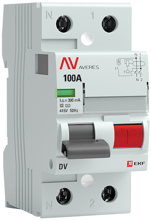 rccb-2-100-300-g-av Устройство защитного отключения DV 2P 100А/300мА (G) EKF AVERES