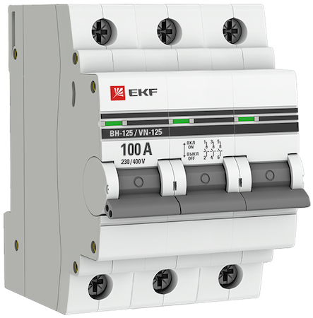 SL125-3-100-pro Выключатель нагрузки 3P 100А ВН-125 EKF PROxima