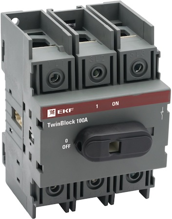 tb-100-3p-f Рубильник   100A 3P c рукояткой управления для прямой установки TwinBlock EKF PROxima
