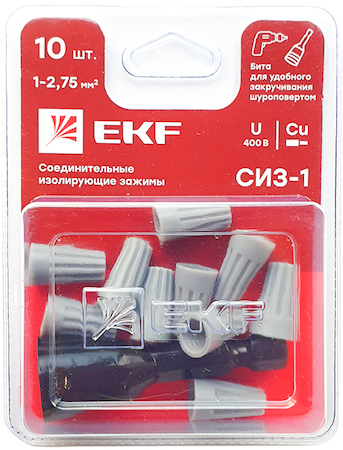 plc-cc-3-b СИЗ-1 (1-2,75мм2) блистер (10шт.) EKF
