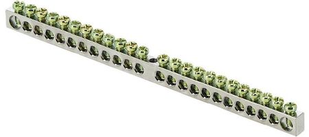 sn1-63-24 Шина PEN "ноль-земля" (6x9мм) 24 отв. цинк крепеж по центру EKF PROxima