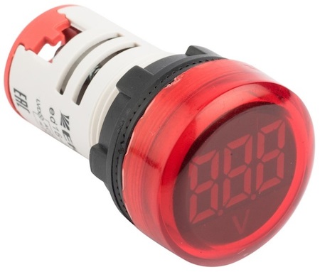 ed16-22vd-r Индикатор значения напряжения красный  ED16-22VD EKF PROxima