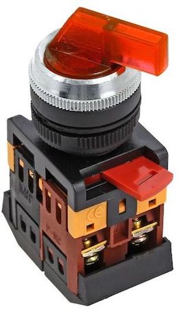 psw-anlc-3p-r-24 Переключатель ANLC-22 3P красный с подсветкой 24В DC NO+NC EKF PROxima