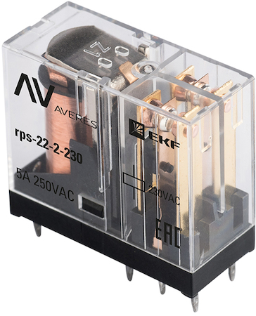 rps-22-2-230 РП slim 22/2 5A 230В AC EKF AVERES