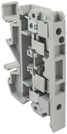 Фото EKF plc-jxb-4/35RD-gy Колодка клеммная для плавких вставок JXB-4/35 тип RD серая PROxima