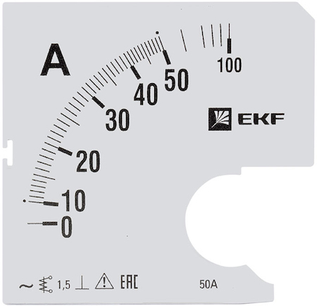 s-a961-50 Шкала сменная для A961 50/5А-1,5 EKF PROxima