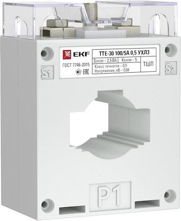 tte-30M-100 Трансформатор тока ТТЕ-30-100/5А mini класс точности 0,5 EKF PROxima