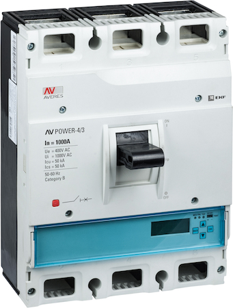 EKF mccb-43-1000-6.2-av Автоматический выключатель AV POWER-4/3 1000А 50kA ETU6.2