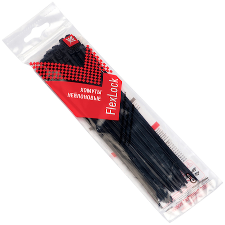 EKF plc-fl-ctsb-2.5x150-r Хомут P6.6 стандартный (ч), 2.5x150 (50шт) FlexLock PROxima