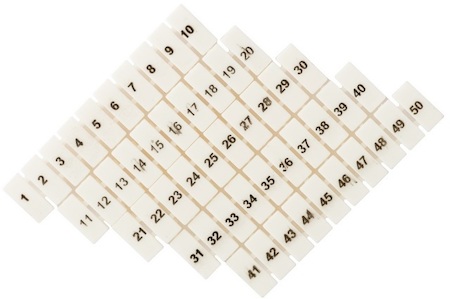zb-st-1.5-1-50 Маркеры для JXB-ST 1,5 с нумерацией 1-50 (10 шт.) EKF PROxima