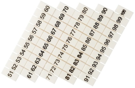 Фото EKF zb-st-2.5-50-100 Маркеры для JXB-ST 2,5 с нумерацией 50-100 (10 шт.) PROxima
