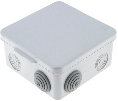plc-kmr-030-031 Коробка распаячная  КМР-030-031 с крышкой наружная (80х80х50) 7 мембранных вводов IP54 EKF PROxima