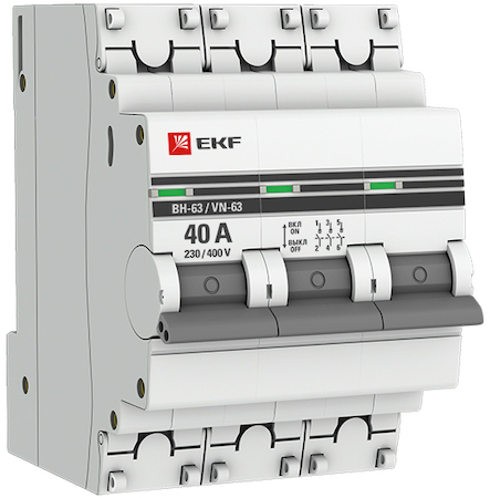 SL63-3-40-pro Выключатель нагрузки 3P  40А ВН-63 EKF PROxima