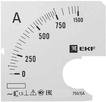 s-a961-750 Шкала сменная для A961 750/5А-1,5 EKF PROxima