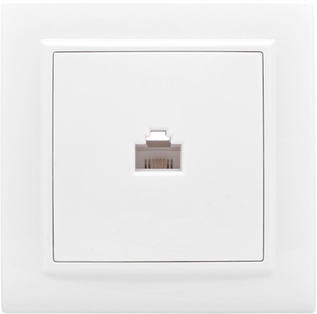 ERK01-035-10 Минск Розетка RJ-45 1-местная СП белая EKF Basic