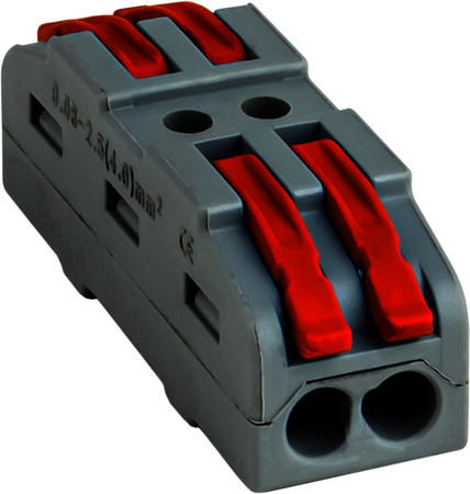 plc-smk-422 Строительно-монтажная клемма СМК 222-422 проходная 2 полюса 0,08-4мм2 (25шт.) EKF PROxima