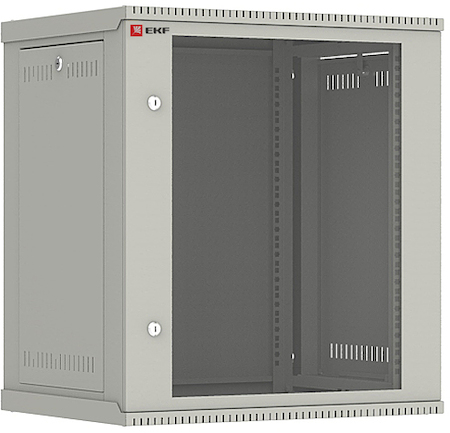 ITB12G450DE Шкаф телекоммуникационный настенный разборный 12U (600х450) дверь стекло, Astra E серия EKF PROxima