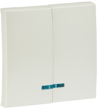 ESV10-L-123-50 Валенсия лицевая панель выключателя 2-кл. с индикатором 10А жемчуг EKF PROxima