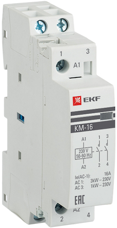 km-1-16-20 Контактор модульный КМ 16А 2NО (1 мод.) EKF PROxima