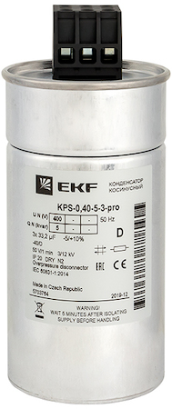 Фото Конденсатор косинусный КПС-0,4-5-3 EKF PRO