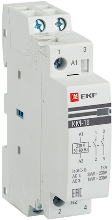 Фото EKF km-1-16-11 Контактор мод. КМ 16А NО+NC (1 мод.)